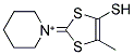 1-(4-MERCAPTO-5-METHYL-1,3-DITHIOL-2-YLIDENE)PIPERIDINIUM Struktur