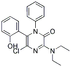 5-CHLORO-3-(DIETHYLAMINO)-6-(2-HYDROXYPHENYL)-1-PHENYLPYRAZIN-2(1H)-ONE Struktur