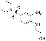 3-AMINO-N,N-DIETHYL-4-[(2-HYDROXYETHYL)AMINO]BENZENESULFONAMIDE Struktur