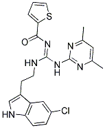 N-[2-(5-CHLORO-1H-INDOL-3-YL)ETHYL]-N'-(4,6-DIMETHYL-2-PYRIMIDINYL)-N'-(2-THIENYLCARBONYL)GUANIDINE Struktur