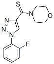 4-{[1-(2-FLUOROPHENYL)-1H-1,2,3-TRIAZOL-4-YL]CARBONOTHIOYL}MORPHOLINE Struktur