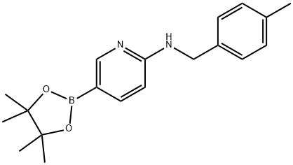 2-(4-METHYLBENZYLAMINO)PYRIDINE-5-BORONIC ACID PINACOL ESTER Struktur