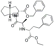 (2R,3AR,6AR)-1-[(R)-2-((R)-1-ETHOXYCARBONYL-3-PHENYL-PROPYLAMINO)-PROPIONYL]-OCTAHYDRO-CYCLOPENTA[B]PYRROLE-2-CARBOXYLIC ACID BENZYL ESTER Structure