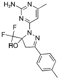 1-(2-AMINO-6-METHYLPYRIMIDIN-4-YL)-3-(4-METHYLPHENYL)-5-(TRIFLUOROMETHYL)-4,5-DIHYDRO-1H-PYRAZOL-5-OL Struktur