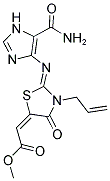 METHYL (2E)-((2Z)-3-ALLYL-2-{[5-(AMINOCARBONYL)-1H-IMIDAZOL-4-YL]IMINO}-4-OXO-1,3-THIAZOLIDIN-5-YLIDENE)ACETATE Struktur