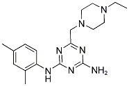 N2-(2,4-DIMETHYLPHENYL)-6-((4-ETHYLPIPERAZIN-1-YL)METHYL)-1,3,5-TRIAZINE-2,4-DIAMINE Struktur