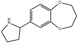 2-(3,4-DIHYDRO-2H-1,5-BENZODIOXEPIN-7-YL)PYRROLIDINE Struktur