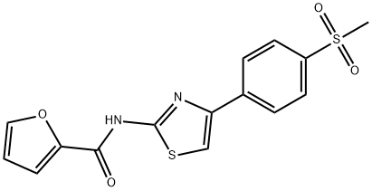 N-(4-[4-(METHYLSULFONYL)PHENYL]-1,3-THIAZOL-2-YL)-2-FURAMIDE Struktur