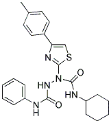 N~1~-CYCLOHEXYL-1-[4-(4-METHYLPHENYL)-1,3-THIAZOL-2-YL]-N~2~-PHENYL-1,2-HYDRAZINEDICARBOXAMIDE Struktur