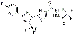 2-[3-(4-FLUOROPHENYL)-5-(TRIFLUOROMETHYL)-1H-PYRAZOL-1-YL]-N'-(TRIFLUOROACETYL)-1,3-THIAZOLE-4-CARBOHYDRAZIDE Struktur