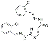 2-[(2E)-2-(2-CHLOROBENZYLIDENE)HYDRAZINO]-N'-[(1E)-(2-CHLOROPHENYL)METHYLENE]-1,3-THIAZOLE-4-CARBOHYDRAZIDE Struktur