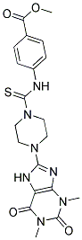 METHYL 4-({[4-(1,3-DIMETHYL-2,6-DIOXO-2,3,6,7-TETRAHYDRO-1H-PURIN-8-YL)PIPERAZIN-1-YL]CARBONOTHIOYL}AMINO)BENZOATE Struktur