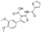 4-(3,4-DIMETHOXYPHENYL)-2-[(THIEN-2-YLCARBONYL)AMINO]THIOPHENE-3-CARBOXYLIC ACID Struktur