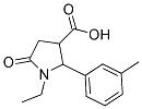 1-ETHYL-2-(3-METHYLPHENYL)-5-OXO-3-PYRROLIDINECARBOXYLIC ACID Struktur