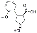 (TRANS)-4-(2-METHOXY-PHENYL)-PYRROLIDINE-3-CARBOXYLIC ACID-HCL Struktur