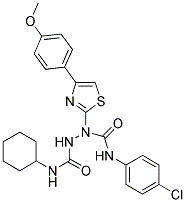 N~1~-(4-CHLOROPHENYL)-1-[4-(4-METHOXYPHENYL)-1,3-THIAZOL-2-YL]-N~2~-CYCLOHEXYL-1,2-HYDRAZINEDICARBOXAMIDE Struktur