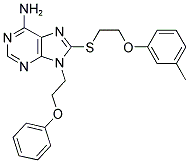 9-(2-PHENOXY-ETHYL)-8-(2-M-TOLYLOXY-ETHYLSULFANYL)-9H-PURIN-6-YLAMINE Struktur