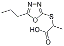 2-[(5-PROPYL-1,3,4-OXADIAZOL-2-YL)SULFANYL]PROPANOIC ACID Struktur