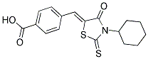 4-(3-CYCLOHEXYL-4-OXO-2-THIOXO-THIAZOLIDIN-5-YLIDENEMETHYL)-BENZOIC ACID Struktur