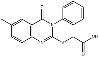 (6-METHYL-4-OXO-3-PHENYL-3,4-DIHYDRO-QUINAZOLIN-2-YLSULFANYL)-ACETIC ACID Struktur