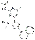 N-{4-METHYL-6-[3-(1-NAPHTHYL)-5-(TRIFLUOROMETHYL)-1H-PYRAZOL-1-YL]PYRIMIDIN-2-YL}ACETAMIDE Struktur