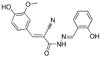 (2E)-2-CYANO-3-(4-HYDROXY-3-METHOXYPHENYL)-N'-[(1E)-(2-HYDROXYPHENYL)METHYLENE]ACRYLOHYDRAZIDE Struktur