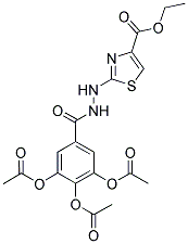 ETHYL 2-(2-(3,4,5-TRIACETOXYBENZOYL)HYDRAZINYL)THIAZOLE-4-CARBOXYLATE Struktur