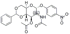 P-NITROPHENYL 2-ACETAMIDO-3-O-ACETYL-4,6-O-BENZYLIDENE-2-DEOXY-ALPHA-D-GLUCOPYRANOSIDE Struktur