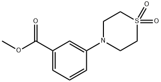 METHYL 3-(1,1-DIOXO-1LAMBDA6,4-THIAZINAN-4-YL)BENZENECARBOXYLATE Struktur