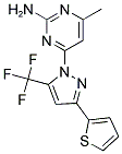 4-METHYL-6-[3-THIEN-2-YL-5-(TRIFLUOROMETHYL)-1H-PYRAZOL-1-YL]PYRIMIDIN-2-AMINE Struktur