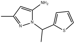 5-METHYL-2-(1-THIOPHEN-2-YL-ETHYL)-2H-PYRAZOL-3-YLAMINE Struktur