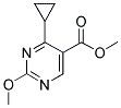 METHYL-2-METHOXY-4-CYCLOPROPYLPYRIMIDINE-5-CARBOXYLATE Struktur