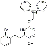 (R)-4-(2-BROMO-PHENYL)-2-(9H-FLUOREN-9-YLMETHOXYCARBONYLAMINO)-BUTYRIC ACID Struktur