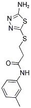 3-[(5-AMINO-1,3,4-THIADIAZOL-2-YL)THIO]-N-(3-METHYLPHENYL)PROPANAMIDE Struktur
