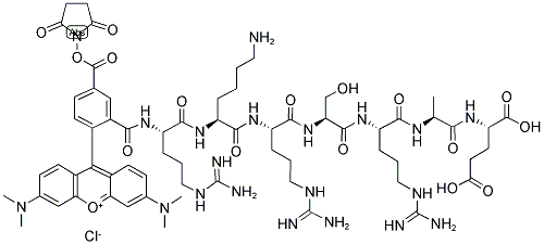 5-TMR-ARG-LYS-ARG-SER-ARG-ALA-GLU-OH Struktur