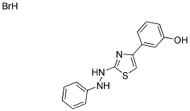 3-[2-(2-PHENYLHYDRAZINO)-1,3-THIAZOL-4-YL]PHENOL HYDROBROMIDE Struktur