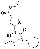 ETHYL 2-{2-ACETYL-1-[(CYCLOHEXYLAMINO)CARBONYL]HYDRAZINO}-1,3-THIAZOLE-4-CARBOXYLATE Struktur