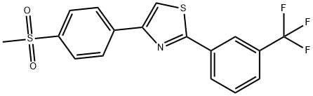 4-[4-(METHYLSULFONYL)PHENYL]-2-[3-(TRIFLUOROMETHYL)PHENYL]-1,3-THIAZOLE Struktur