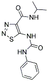 5-[(ANILINOCARBONYL)AMINO]-N-ISOPROPYL-1,2,3-THIADIAZOLE-4-CARBOXAMIDE Struktur