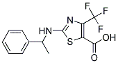 2-(1-PHENYL-ETHYLAMINO)-4-TRIFLUOROMETHYL-THIAZOLE-5-CARBOXYLIC ACID Struktur