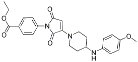 ETHYL 4-{3-[4-(4-METHOXYANILINO)-1-PIPERIDINYL]-2,5-DIOXO-2,5-DIHYDRO-1H-PYRROL-1-YL}BENZOATE Struktur