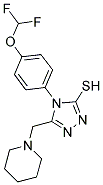 4-[4-(DIFLUOROMETHOXY)PHENYL]-5-(PIPERIDIN-1-YLMETHYL)-4H-1,2,4-TRIAZOLE-3-THIOL Struktur