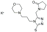 POTASSIUM 4-(3-MORPHOLIN-4-YLPROPYL)-5-[(2-OXOPYRROLIDIN-1-YL)METHYL]-4H-1,2,4-TRIAZOLE-3-THIOLATE Struktur