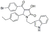 1-(2-(1H-INDOL-3-YL)ETHYL)-4-(4-BROMOBENZOYL)-5-(4-ETHYLPHENYL)-3-HYDROXY-1H-PYRROL-2(5H)-ONE Struktur