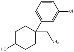 4-(AMINOMETHYL)-4-(3-CHLOROPHENYL)CYCLOHEXANOL Struktur