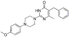 5-BENZYL-2-[4-(4-METHOXYPHENYL)-1-PIPERAZINYL]-6-METHYL-4(3H)-PYRIMIDINONE Struktur