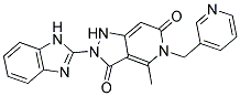 2-(1H-BENZIMIDAZOL-2-YL)-4-METHYL-5-(PYRIDIN-3-YLMETHYL)-1H-PYRAZOLO[4,3-C]PYRIDINE-3,6(2H,5H)-DIONE Struktur