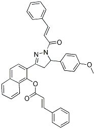 2-(1-CINNAMOYL-5-(4-METHOXYPHENYL)-4,5-DIHYDRO-1H-PYRAZOL-3-YL)NAPHTHALEN-1-YL CINNAMATE Struktur