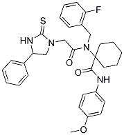 1-(N-(2-FLUOROBENZYL)-2-(4-PHENYL-2-THIOXOIMIDAZOLIDIN-1-YL)ACETAMIDO)-N-(4-METHOXYPHENYL)CYCLOHEXANECARBOXAMIDE Struktur