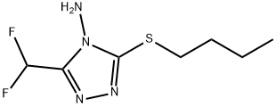 3-BUTYLSULFANYL-5-DIFLUOROMETHYL-[1,2,4]TRIAZOL-4-YLAMINE Struktur